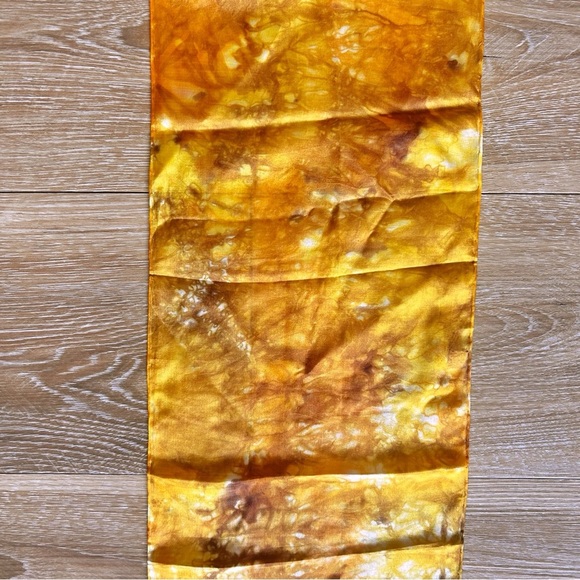 100% Silk Hand-Dyed Shibori-Inspired Long Scarf - Picture 5 of 7